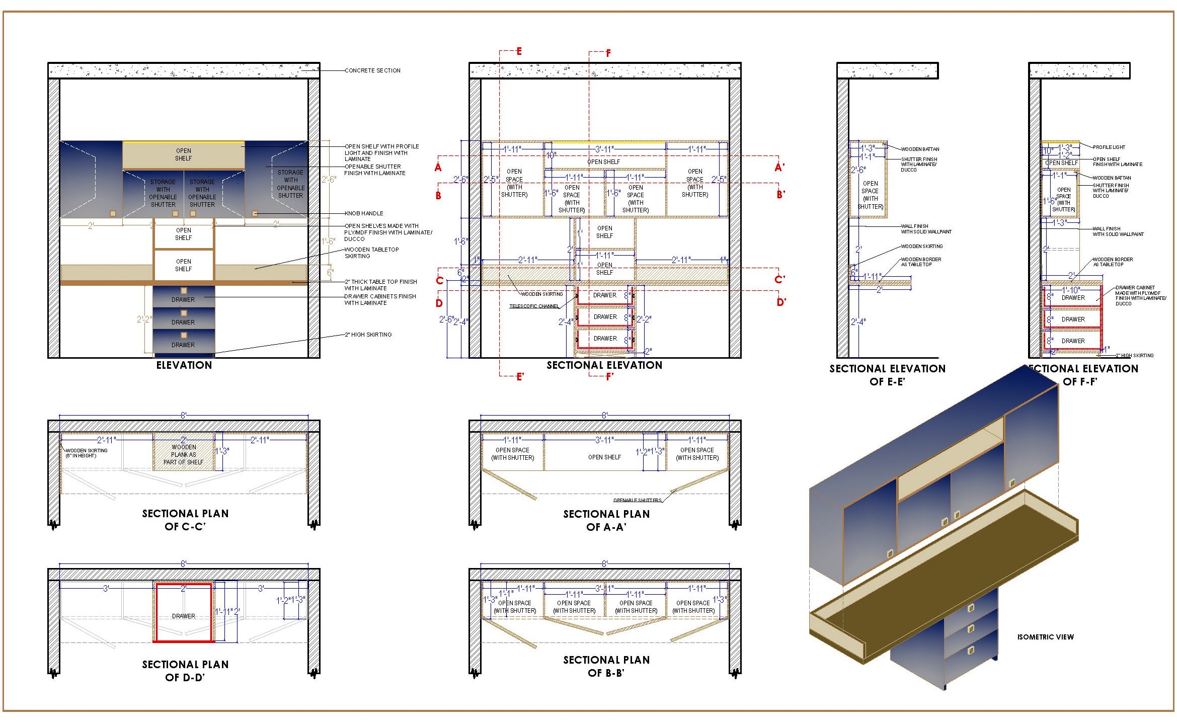 Study Table CAD Drawing with Full DWG Details